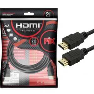 Cabo HDMI 2.0 19 Pinos 4K 2m PIX