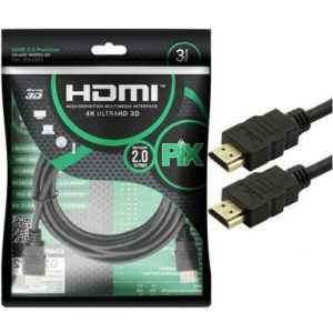 Cabo HDMI 2.0 19 Pinos 4K 3m PIX